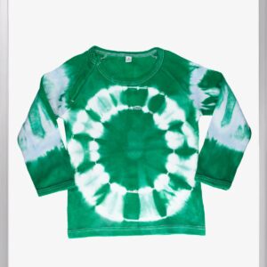 Green & White Tie and Dye